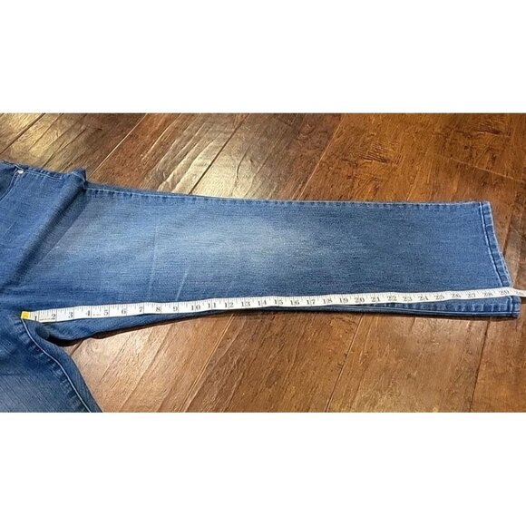 Relativity Jeans Womens 14 Blue Mid Rise Bootcut Medium Wash Stretch Denim 34x29 - Picture 5 of 10